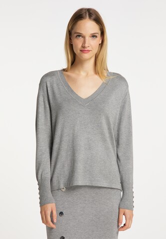 DreiMaster Klassik Sweater in Grey: front