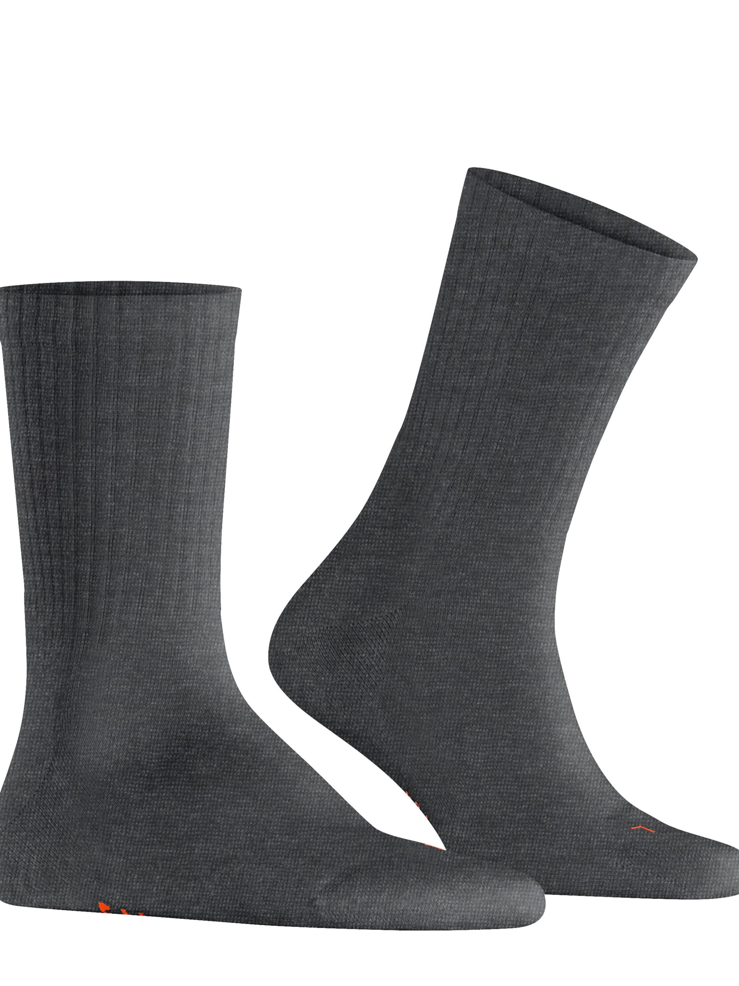 FALKE Socks 'Run Rib Crew' in Grey