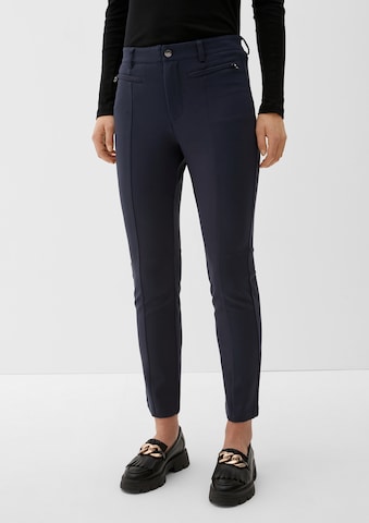 s.Oliver Slimfit Broek in Blauw: voorkant