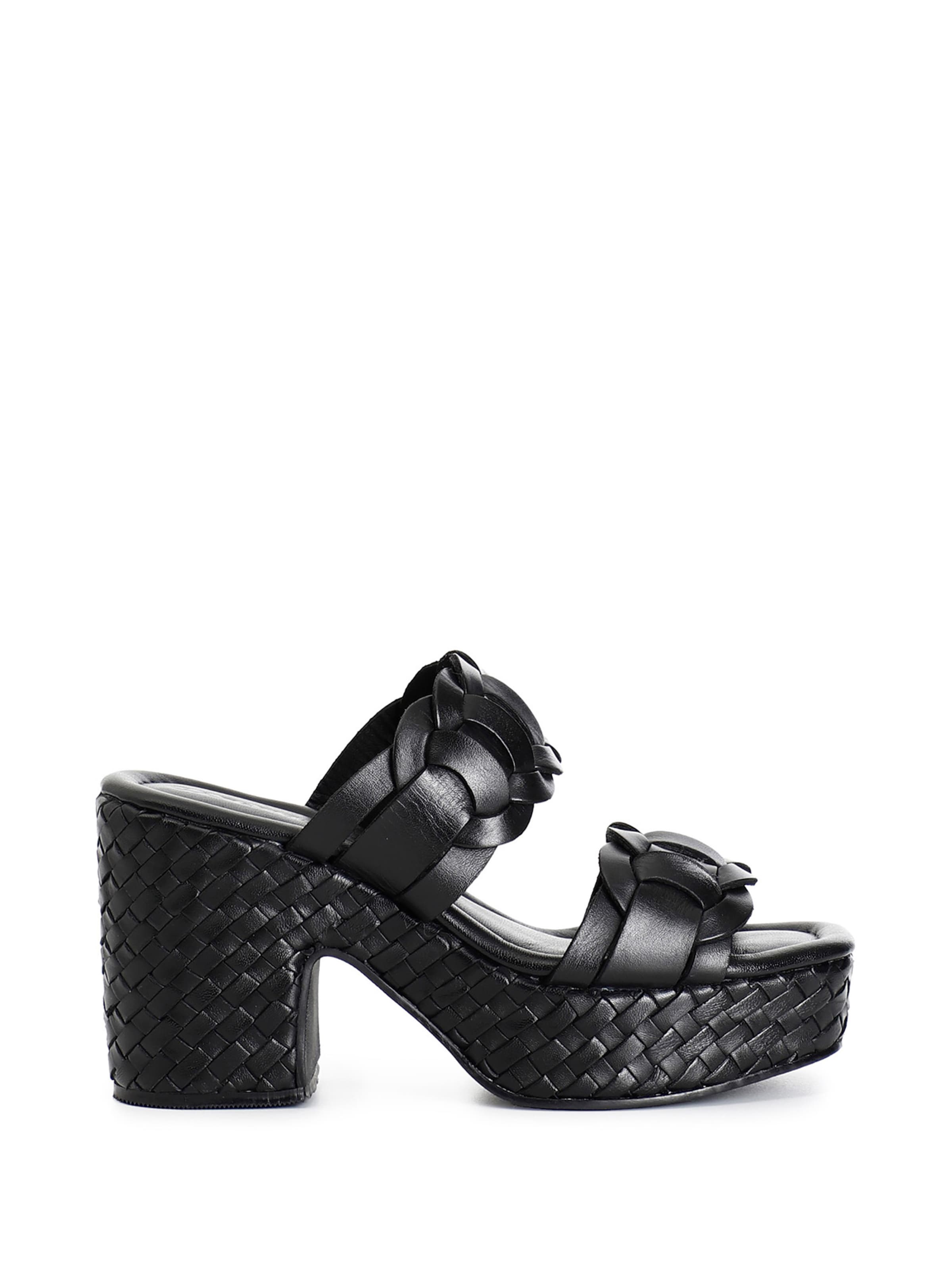 Sandalo di CAFè NOIR in nero: frontale