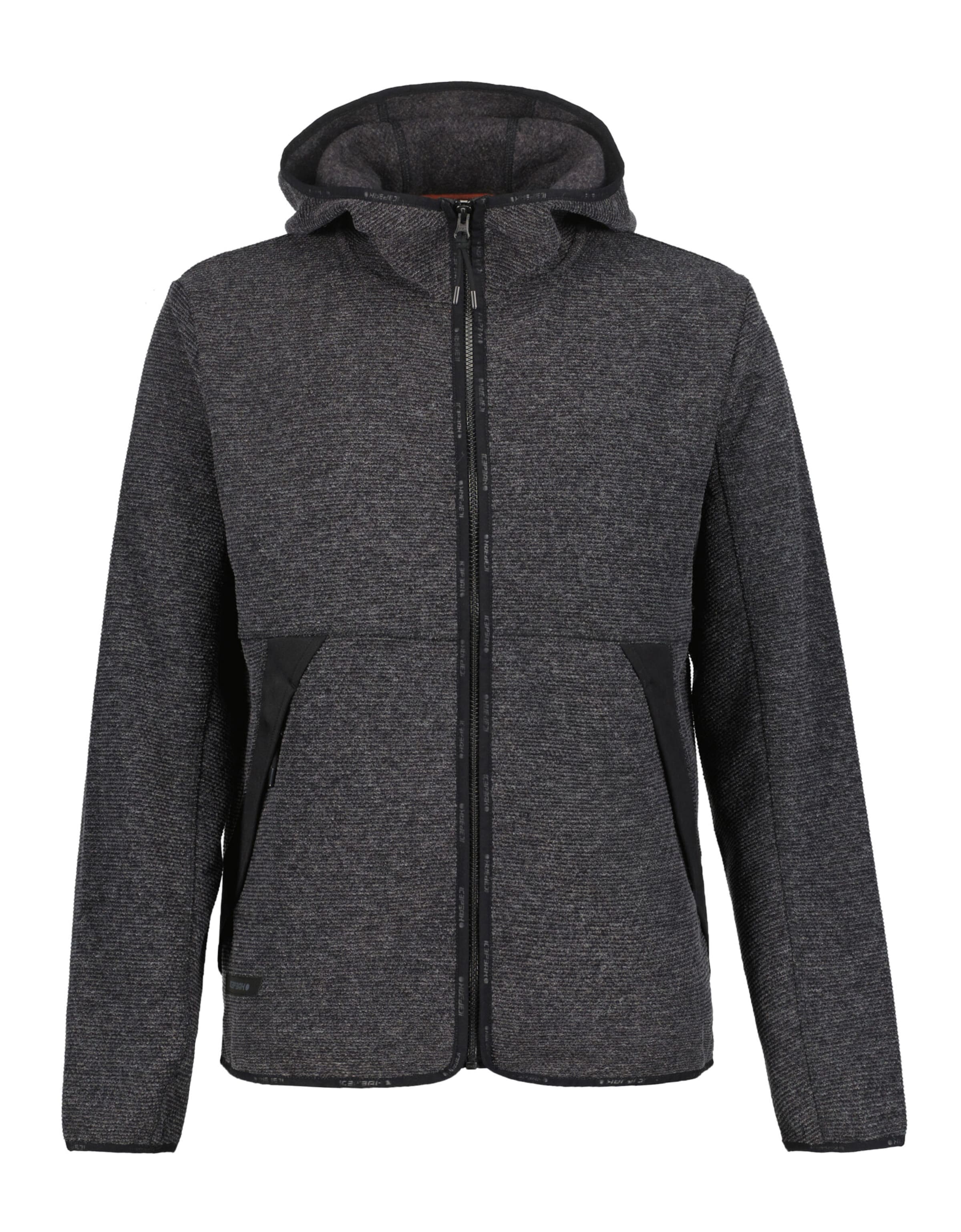 ICEPEAK Athletic fleece jacket 'Ardes' in Black: front