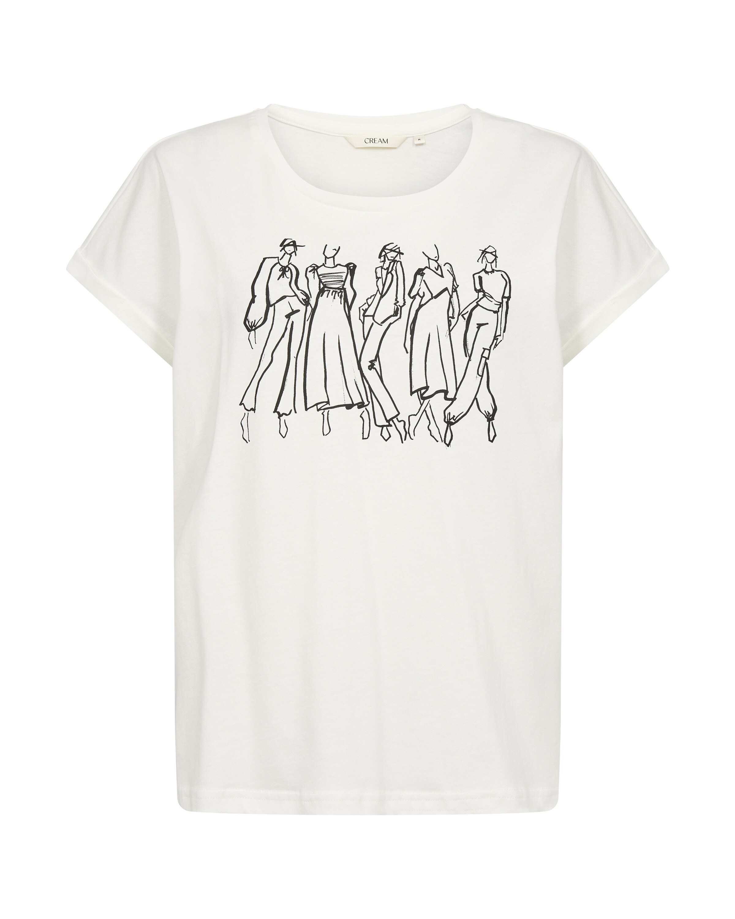 Cream Tričko 'Rigga' - Biela: predná strana