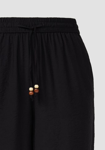 s.Oliver Wide Leg Hose in Schwarz