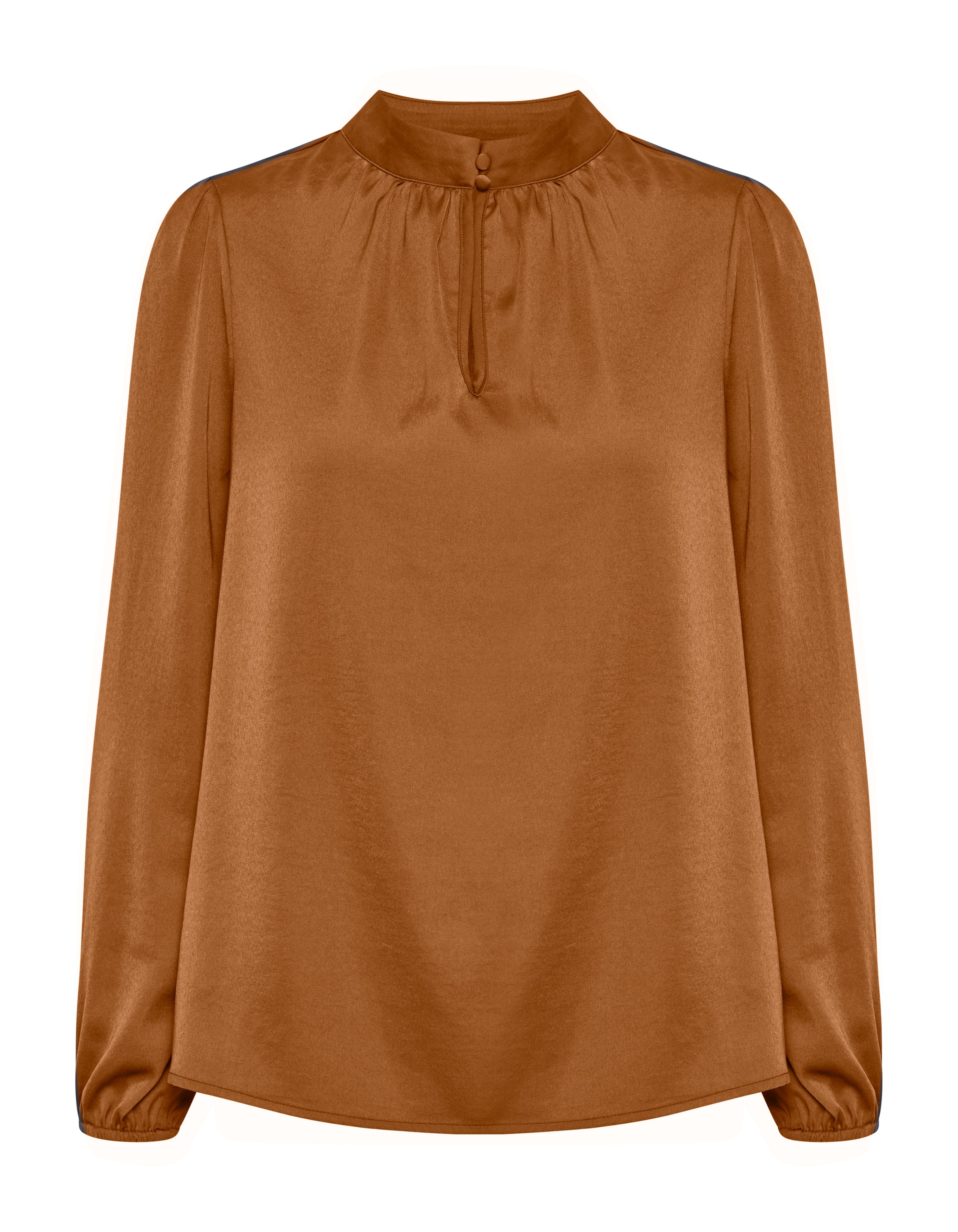 SAINT TROPEZ Bluse 'Laireen' in Braun: Vorderseite