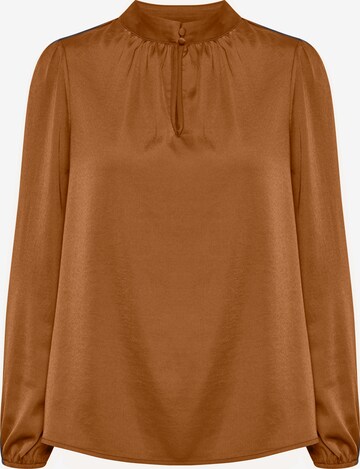 SAINT TROPEZ - Blusa 'Laireen' em castanho: frente