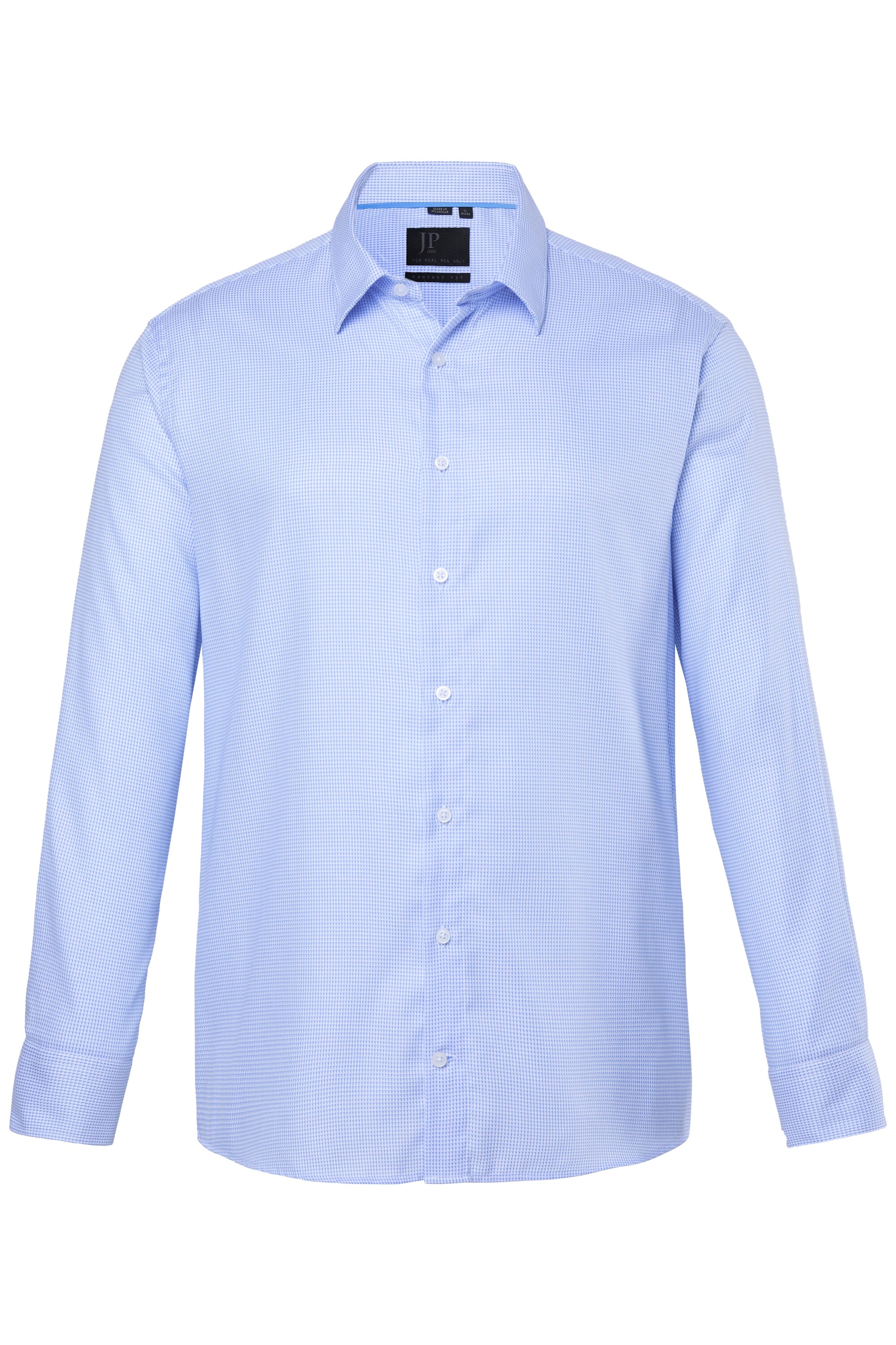 JP1880 Regular fit Overhemd in Blauw: voorkant