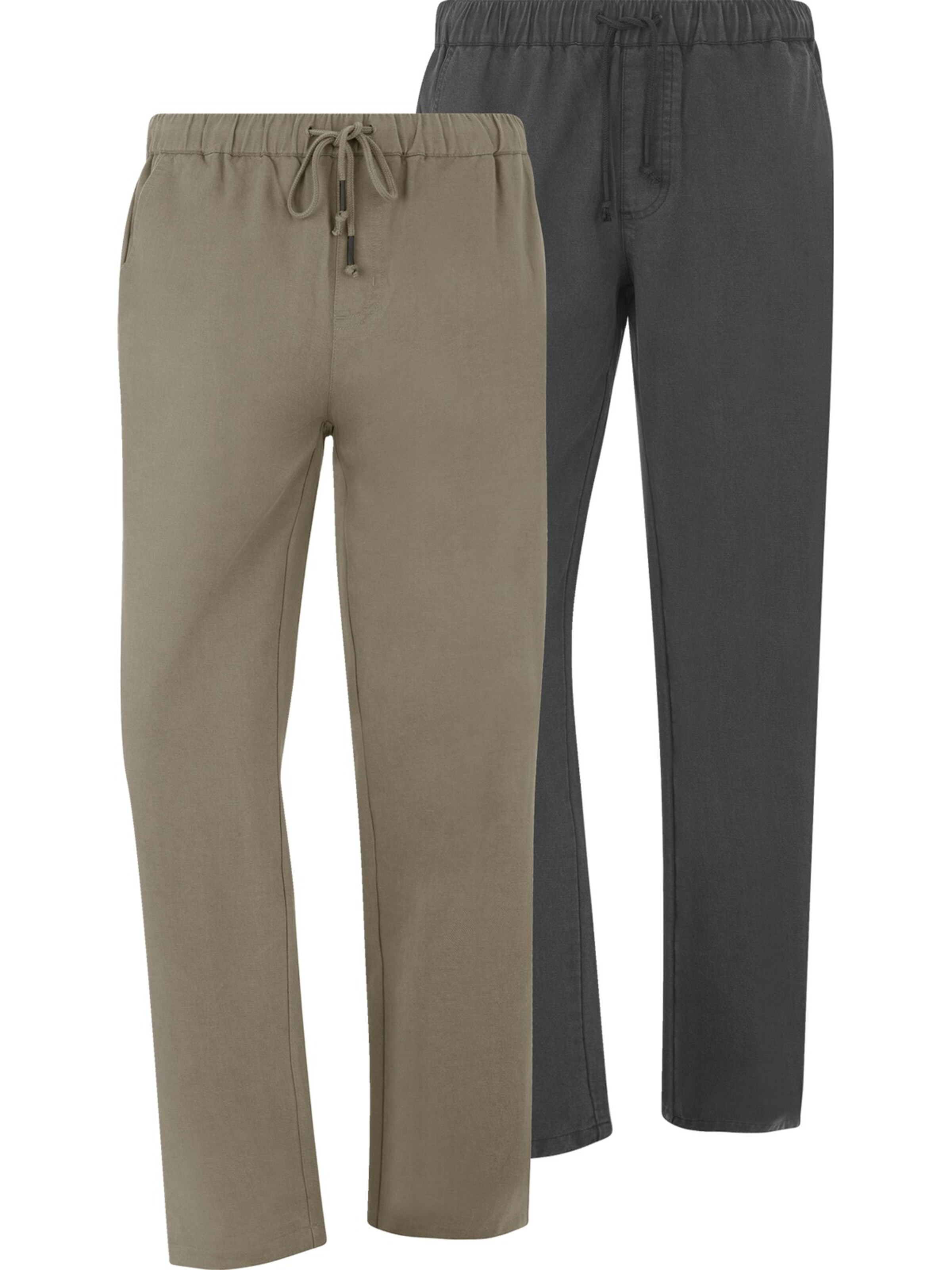 Jan Vanderstorm Loosefit Hose 'Kjartur' in Grün: Vorderseite