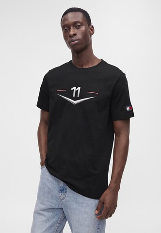Maglietta 'TH X CF1 DRIVERS CHEVRON' di TOMMY HILFIGER in nero