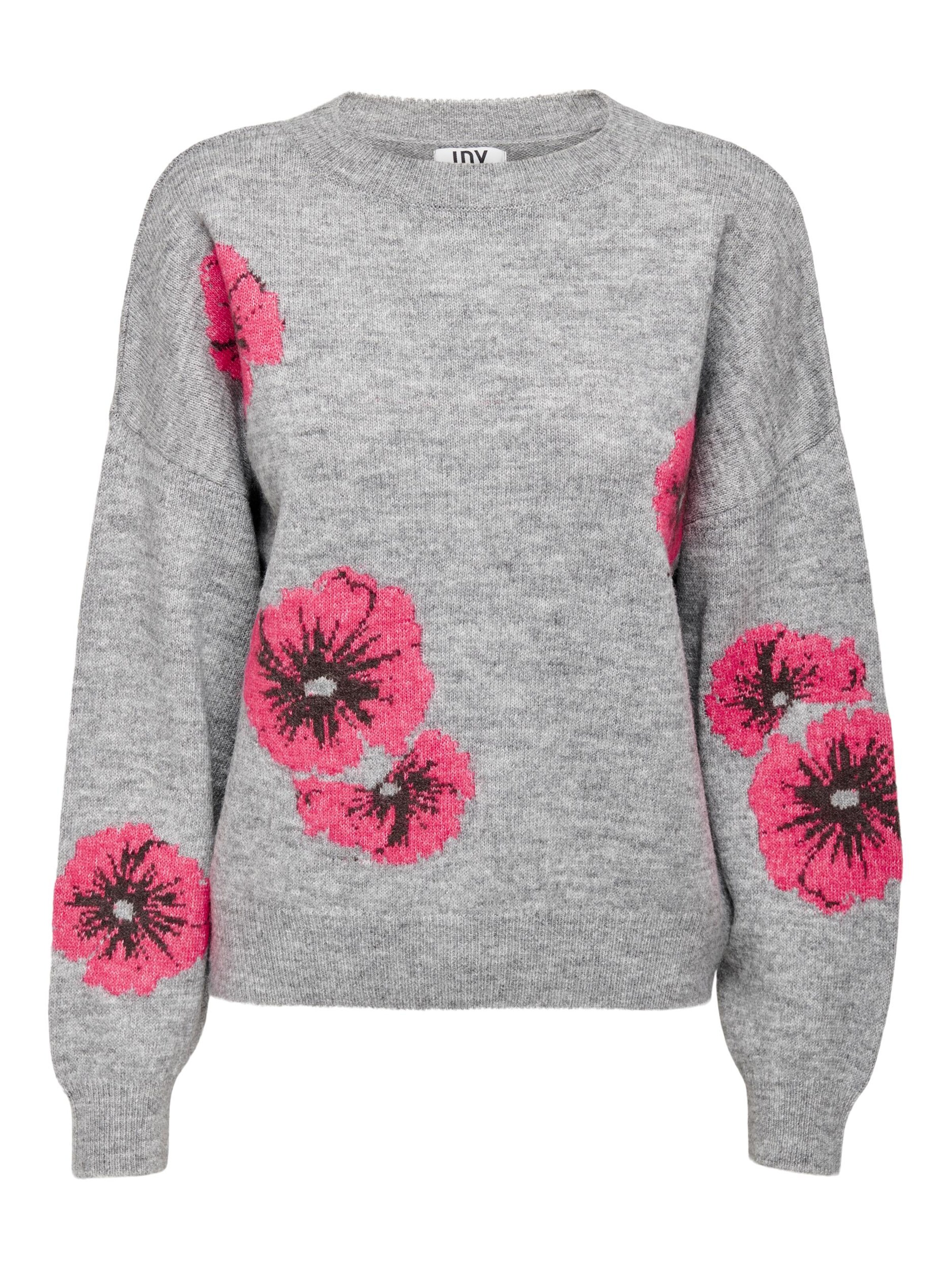 JDY Pulóver 'FLORIS' - szürke: elől