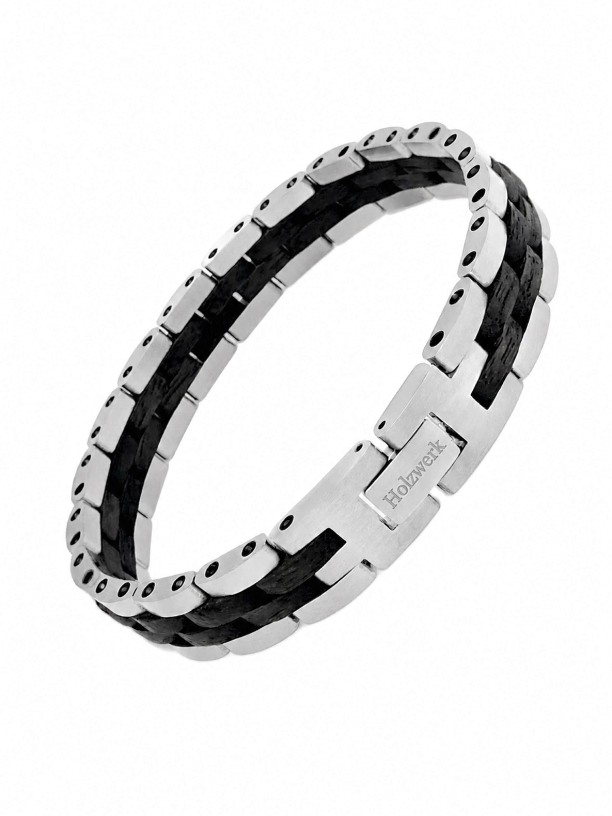 Holzwerk Armband 'SANDASEE'‌‌‌‌ in Silber: Vorderseite