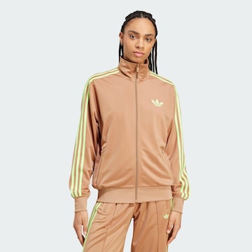Veste de survêtement 'Adicolor Classic Firebird' ADIDAS ORIGINALS en marron : devant
