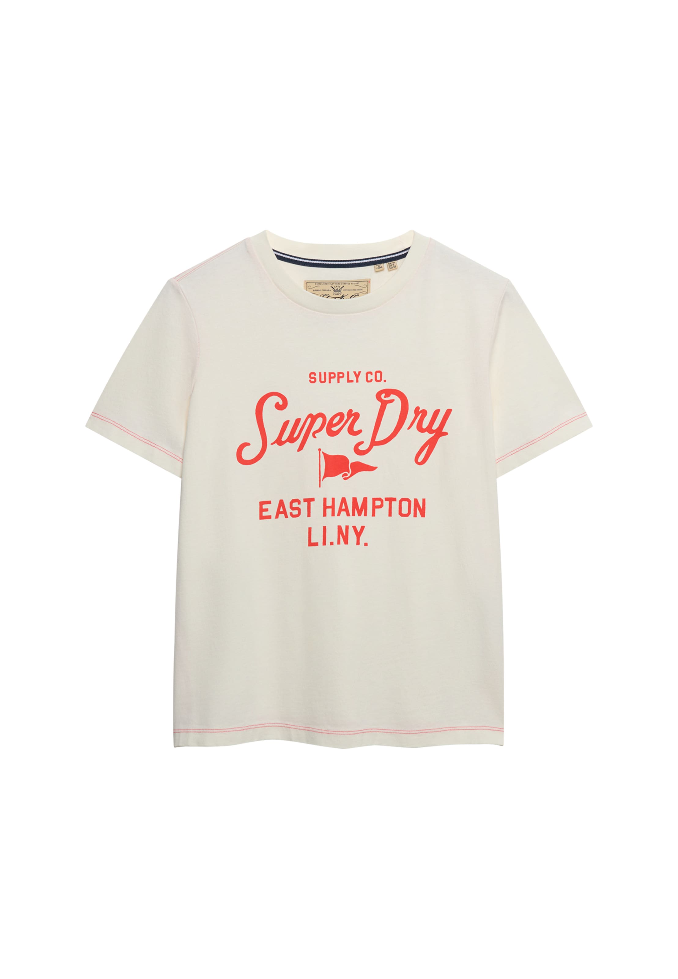 T-shirt 'Heritage Hamptons' Superdry & Co en beige : devant
