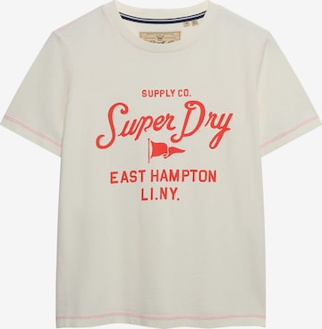 T-shirt 'Heritage Hamptons' Superdry & Co en beige : devant