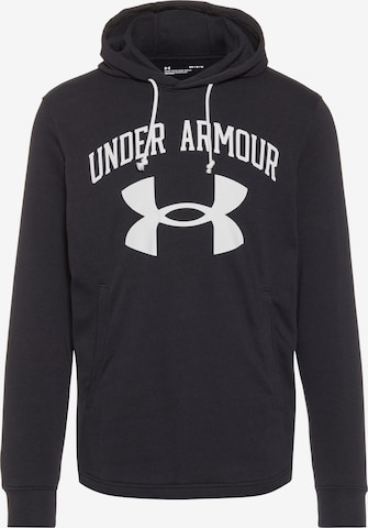 UNDER ARMOUR Athletic Sweatshirt in Black: front