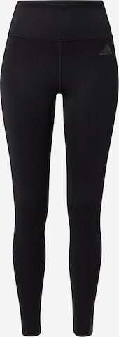 Skinny Pantaloni sport de la ADIDAS SPORTSWEAR pe negru: față