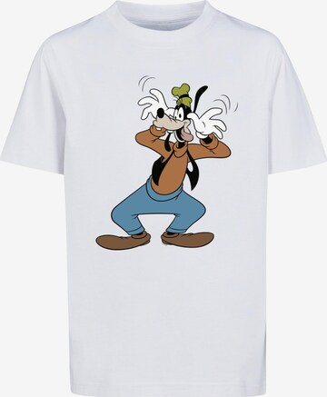 ABSOLUTE CULT Shirt 'Goofy - Crazy' in White: front