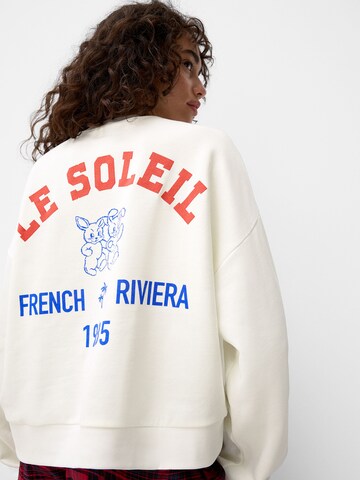 Bershka Sweatshirt in White