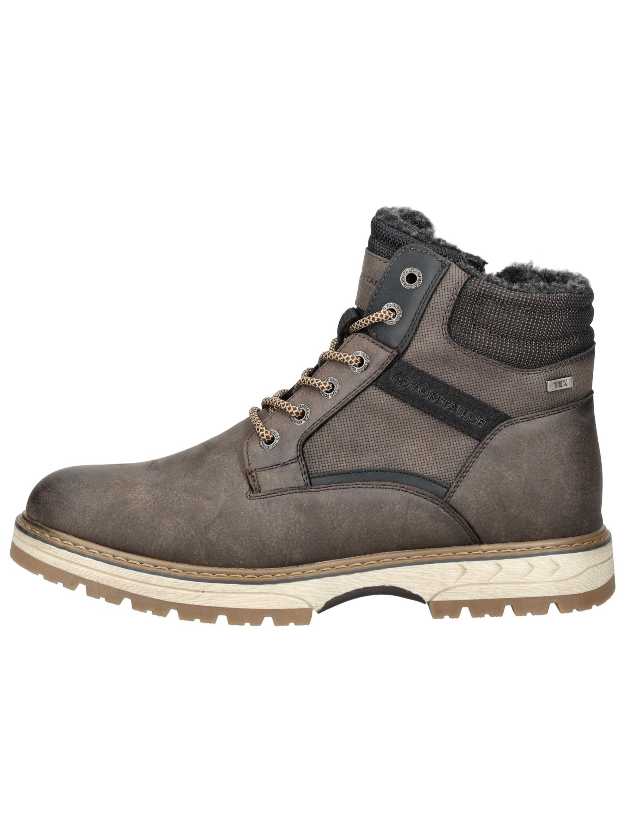 TOM TAILOR Lace-up boots in Brown