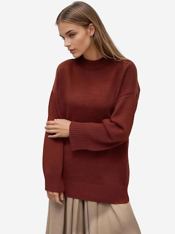 Hiccup Sweter w kolorze brązowy: przód