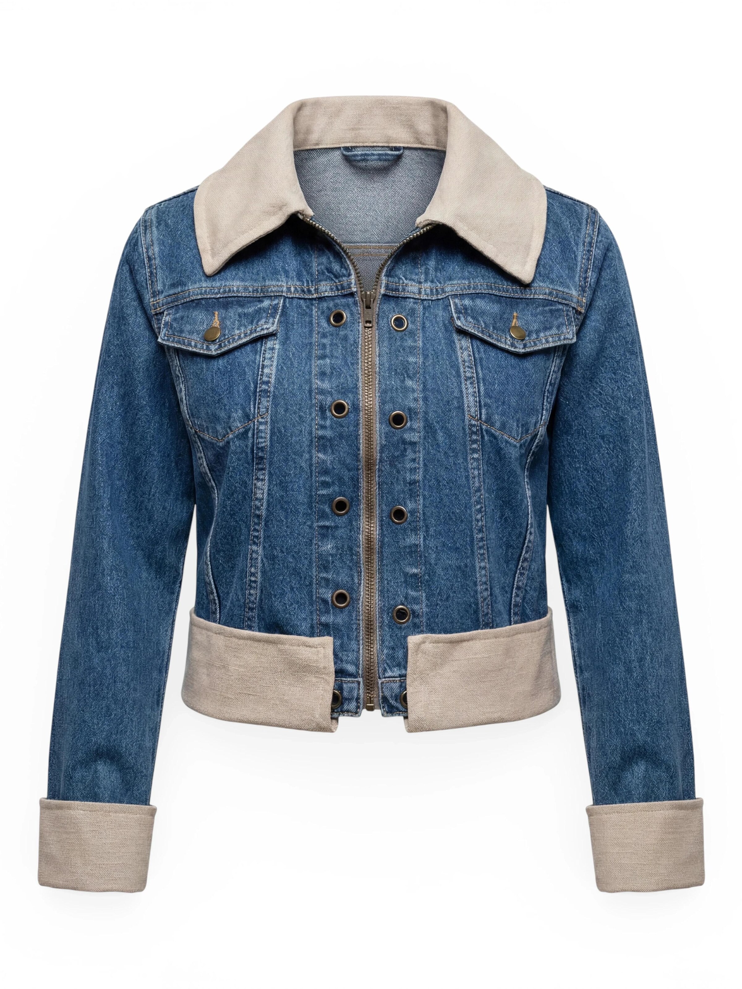 Fenice Between-Season Jacket in Beige: front