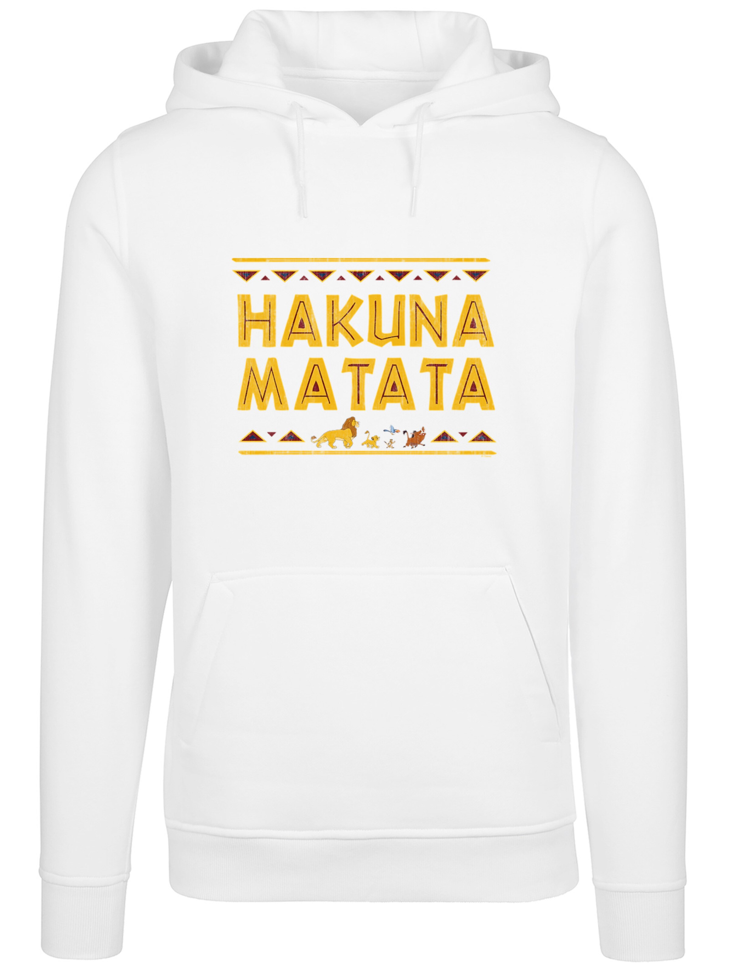 F4NT4STIC Sweatshirt 'Hakuna Matata' in Weiß: Vorderseite