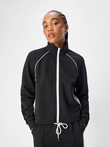 OBJECT Zip-Up Hoodie 'OBJCASSIDY' in Black: front