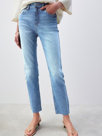Next Loosefit Jeans i blå: framsida
