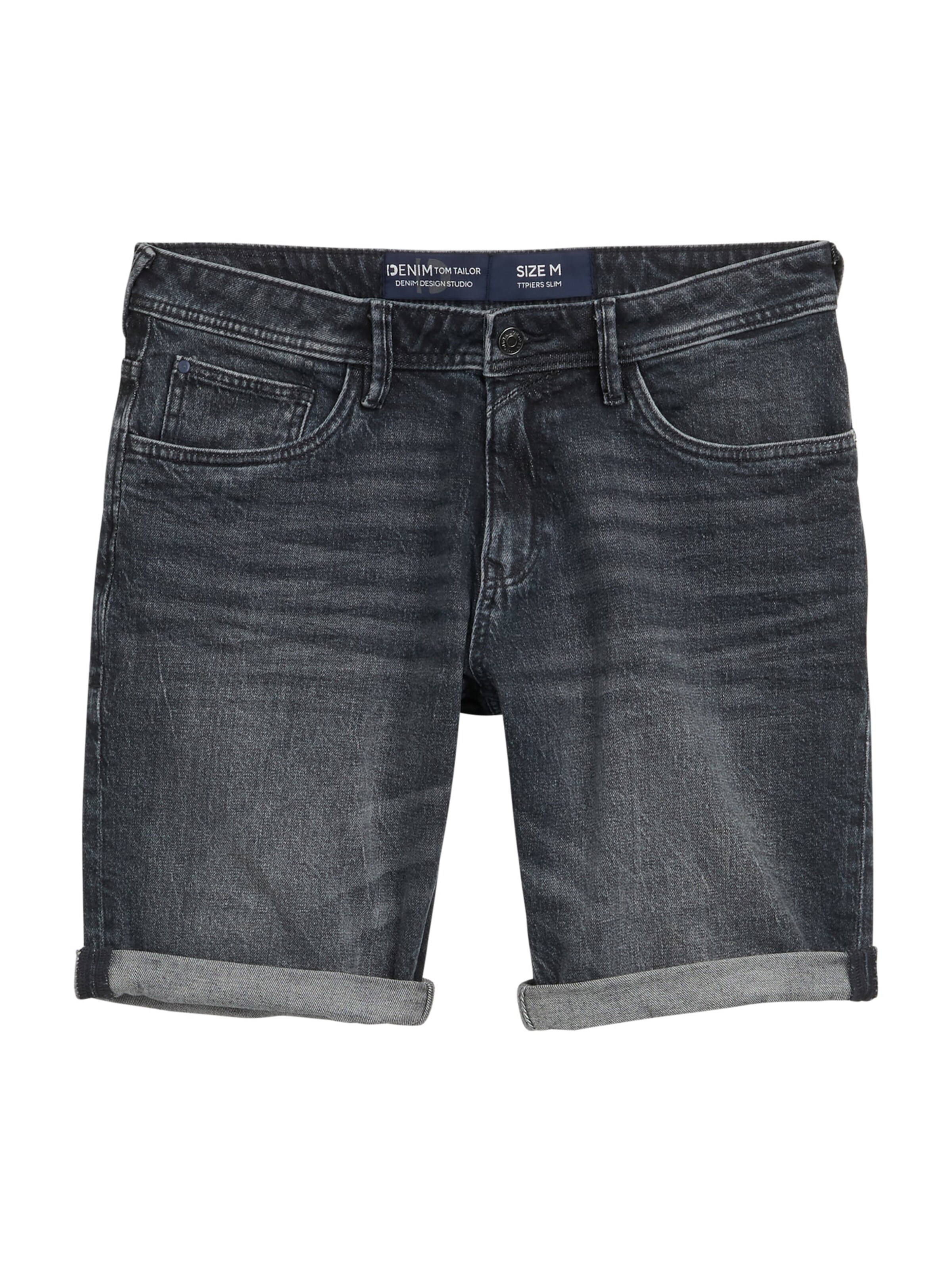 Jean 'Piers' TOM TAILOR DENIM en noir : devant