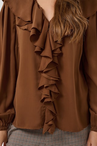 Cream Bluse in Braun