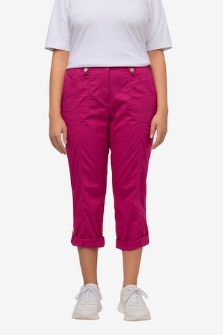 Ulla Popken Regular Broek in Roze: voorkant