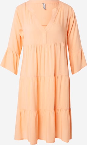Sublevel - Vestidos camiseiros em laranja: frente
