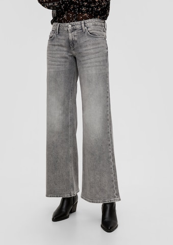 QS Wide leg Jeans 'Caite' in Grijs: voorkant