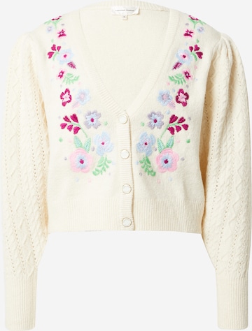 Fabienne Chapot Knit Cardigan in White: front