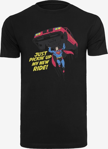 F4NT4STIC Shirt 'Superman New Ride' in Black: front