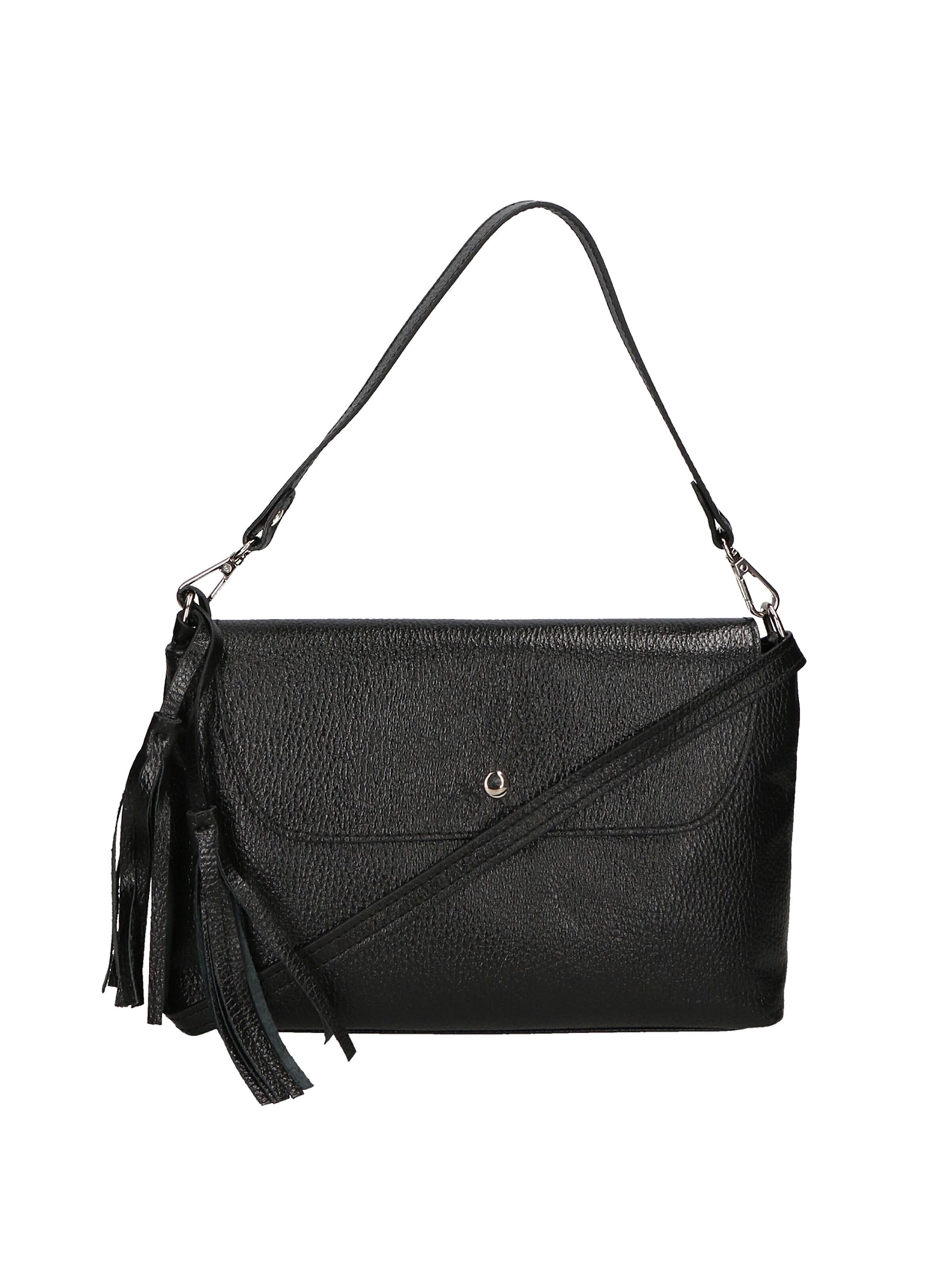 Pochette 'Pochette Donna Pelle Dollaro Laminato con Tracolla Rimovibile - Made in Italy' di Gave Lux in nero