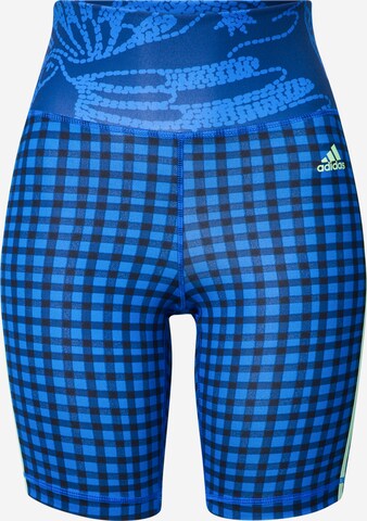 Skinny Pantalon de sport 'Farm Rio Bike' ADIDAS SPORTSWEAR en bleu : devant