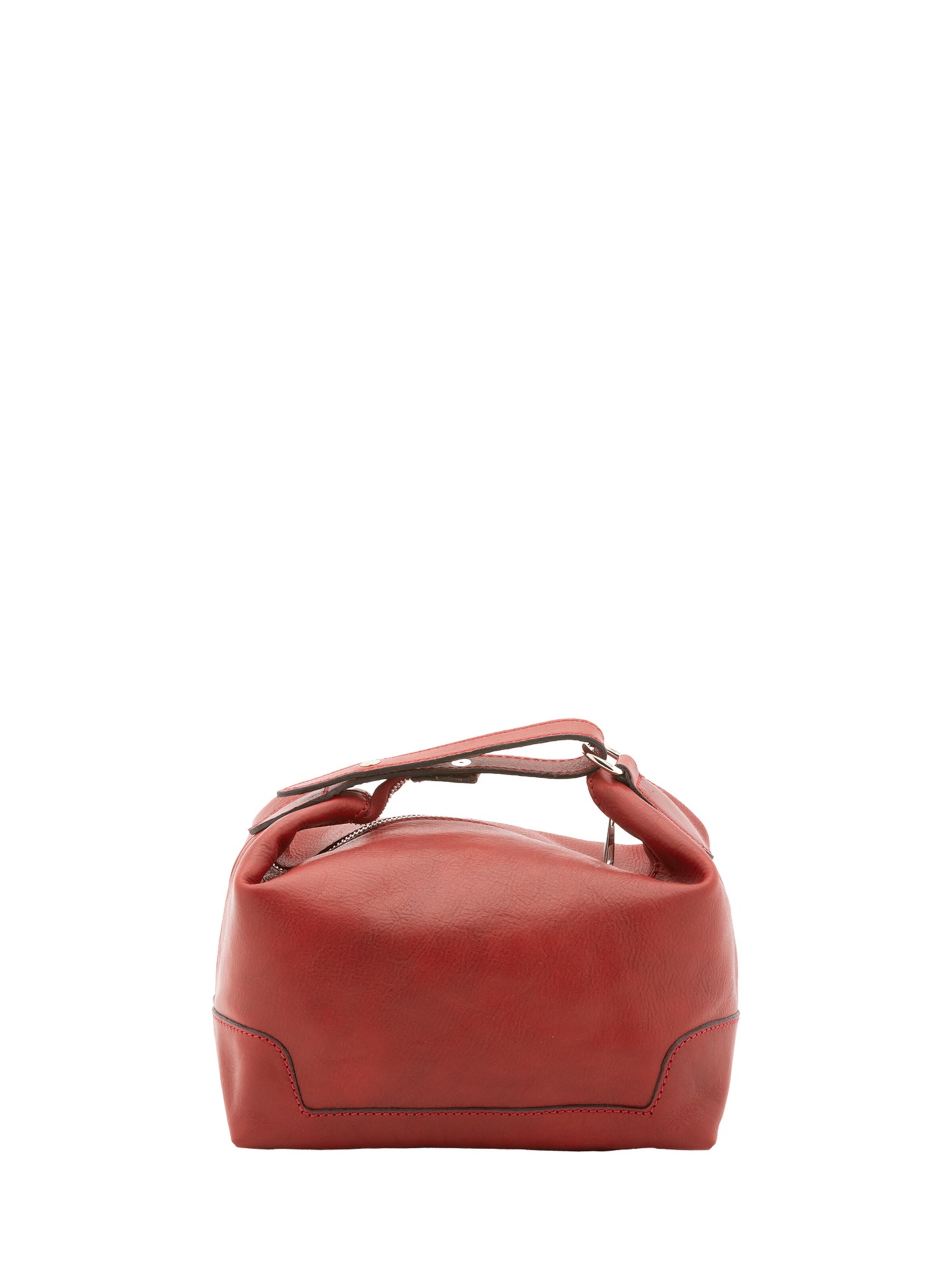 Borsa a mano 'Borsa a Mano Vera Pelle - Chiusura Zip Made in Italy' di Alessia Firenze in rosso