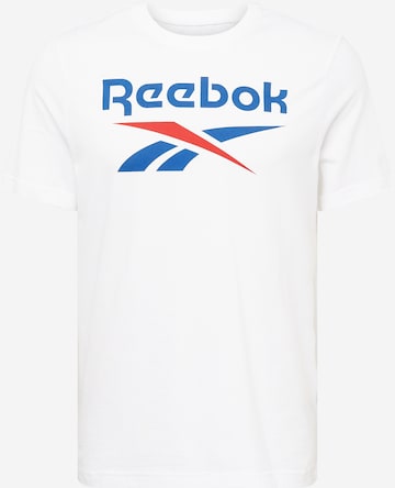 T-Shirt fonctionnel 'Identity' Reebok en blanc : devant