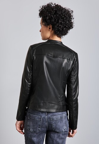 STREET ONE Leder-Look Jacke in Schwarz