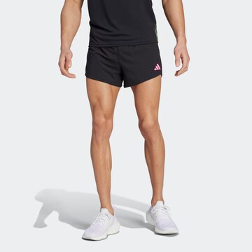 ADIDAS PERFORMANCE Slimfit Sportbroek 'Adizero Split' in Zwart: voorkant