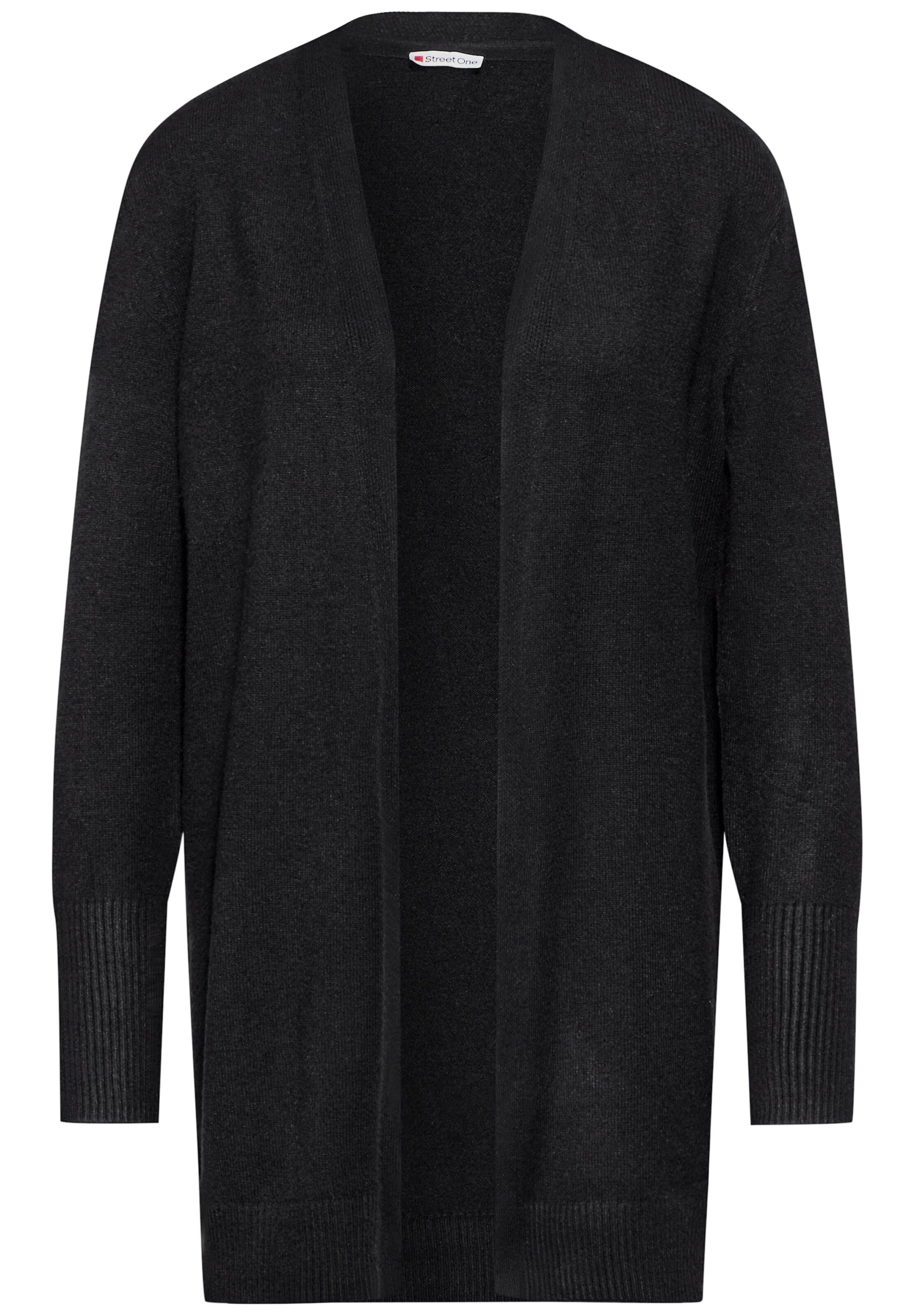 STREET ONE Strickjacke in Schwarz: Vorderseite