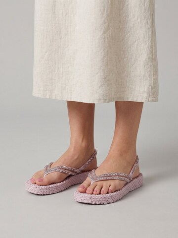 ILSE JACOBSEN Teenslipper 'Cheerful 08M' in Lila: voorkant