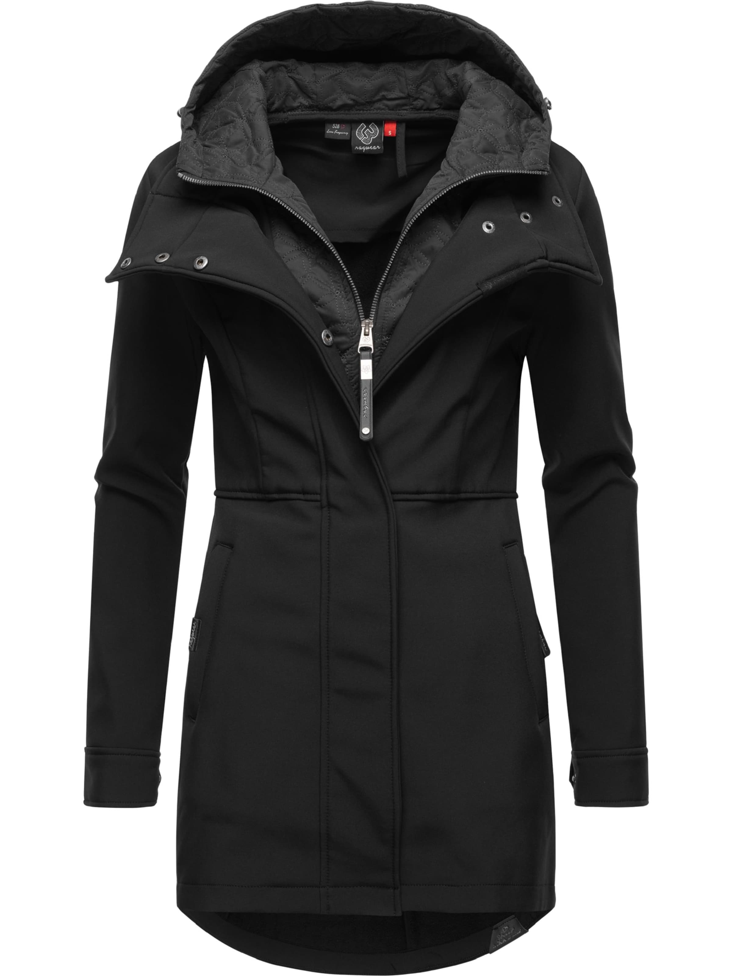 Cappotto funzionale 'Ybela' di Ragwear in nero: frontale