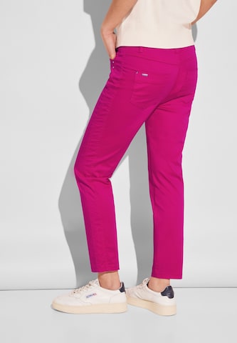 STREET ONE Slimfit Chinohose in Pink