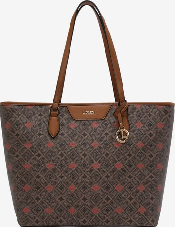 L.CREDI Shopper in Brown: front