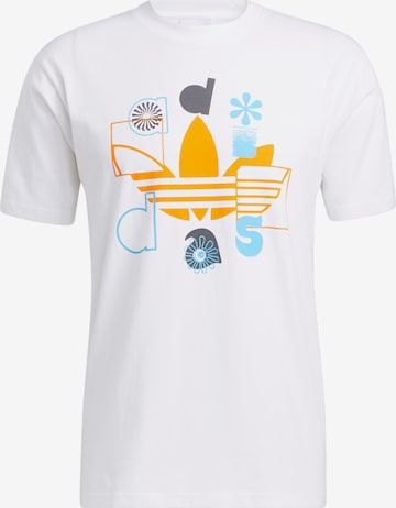 T-Shirt 'Trefoil' ADIDAS ORIGINALS en blanc : devant