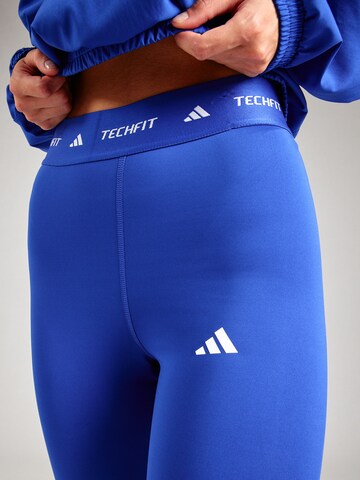 ADIDAS PERFORMANCE Skinny Workout Pants in Blue