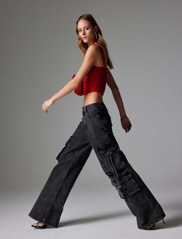 Koton Wide leg Cargo Jeans in Black