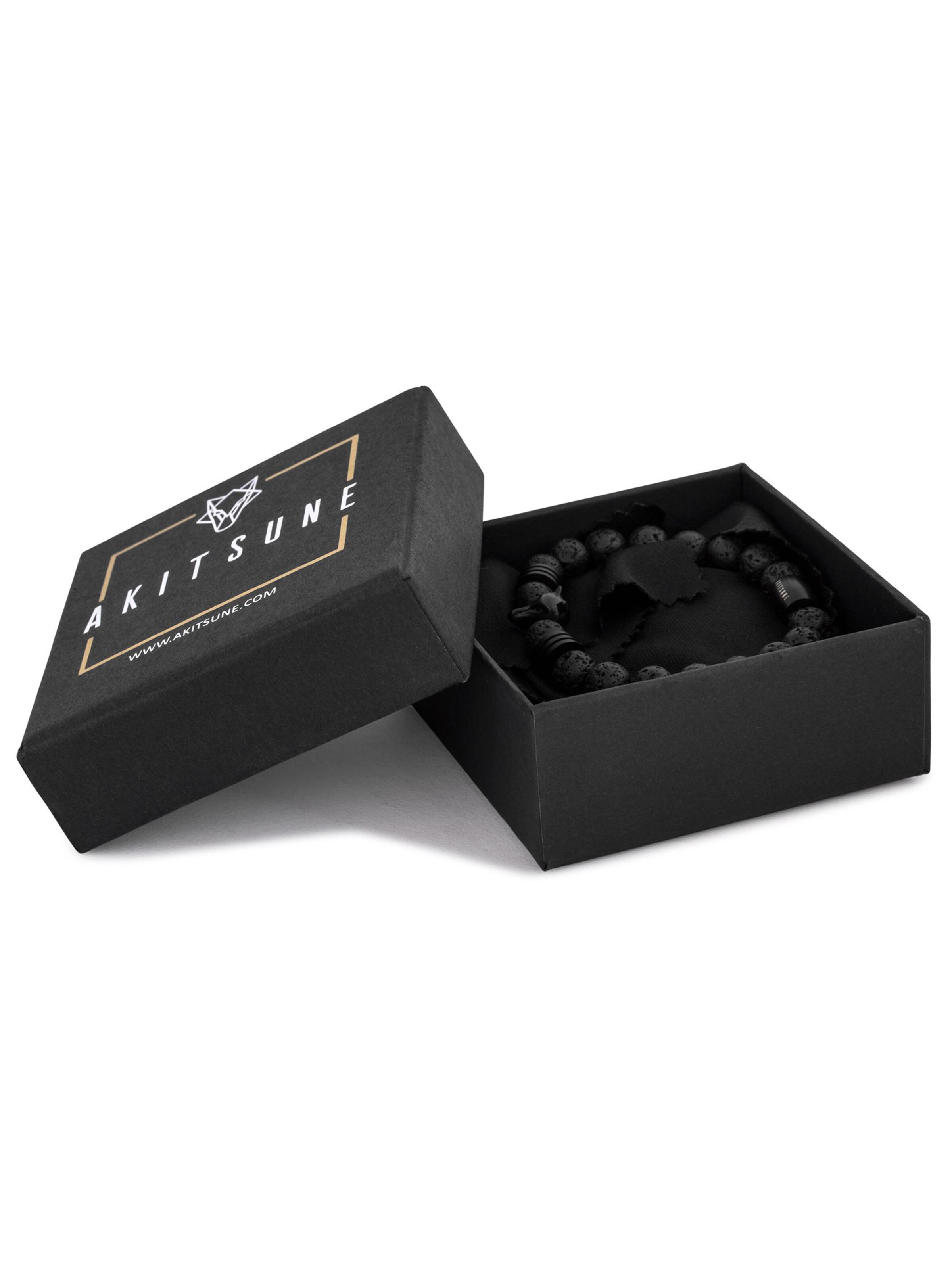 Akitsune Armband 'Obsidius'‌ in Schwarz