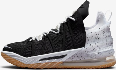 NIKE Basketballschuhe in braun / schwarz / weiß, Produktansicht